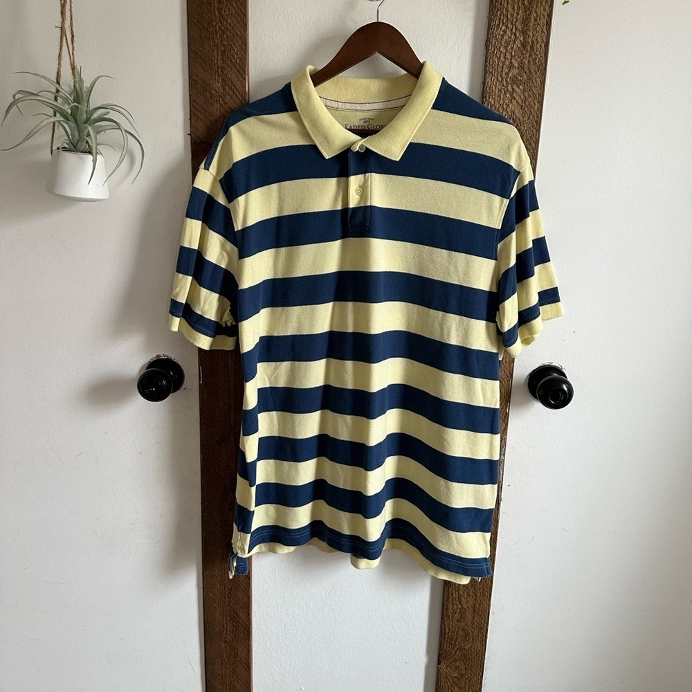 Faded Glory Yellow and Blue Polo Shirt